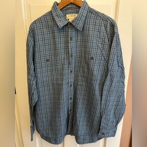 J. Crew Men's Casual Blue Striped Shirt